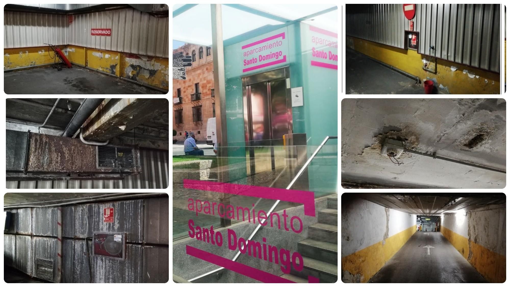 Desperfectos y deficiencias de servicios básicos del informe sobre el parking de San Marcelo.