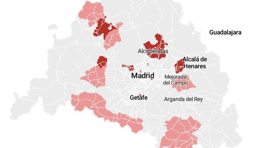 Mapa de restricciones de Madrid.