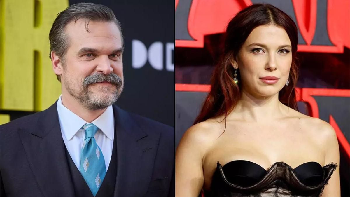 David Harbour y Millie Bobby Brown