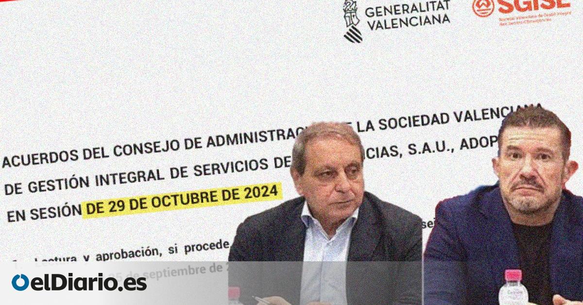 La cúpula de Emergencias de Mazón se fue a un consejo de administración en plena alerta roja de la dana