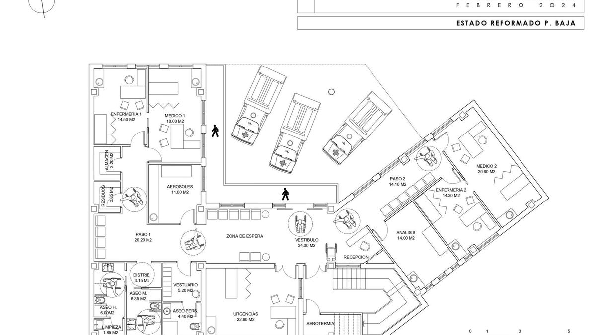 Planos para la reforma del consultorio.