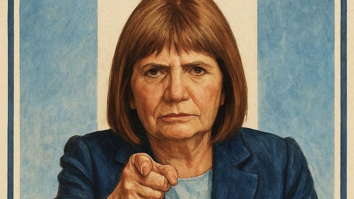 Patricia Bullrich como el Tío Sam