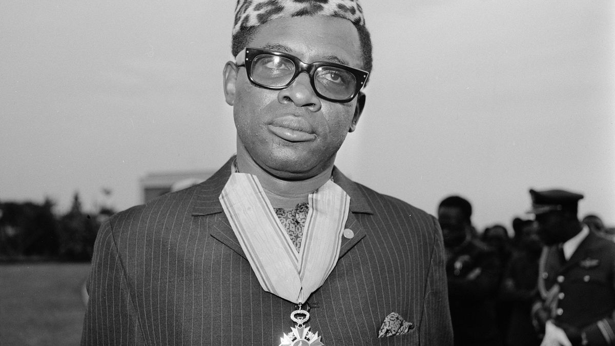 Mobutu Sese Seko en 1973.