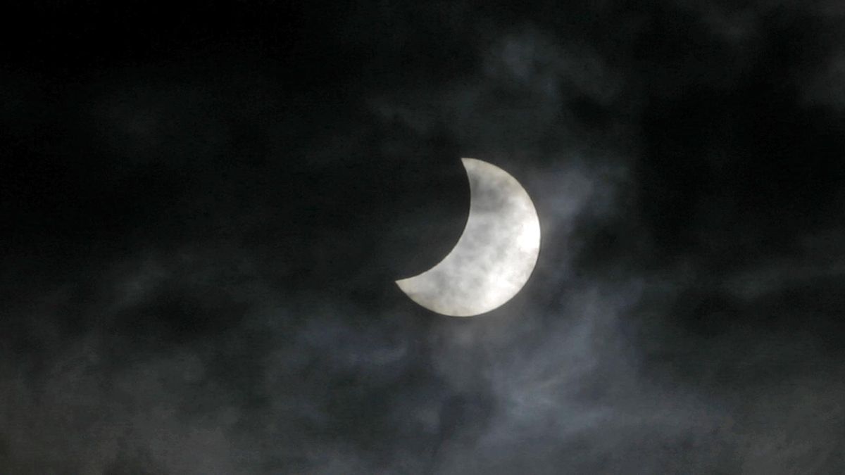 Eclipse solar en el sureste de Gran Canaria. (ALEJANDRO RAMOS)