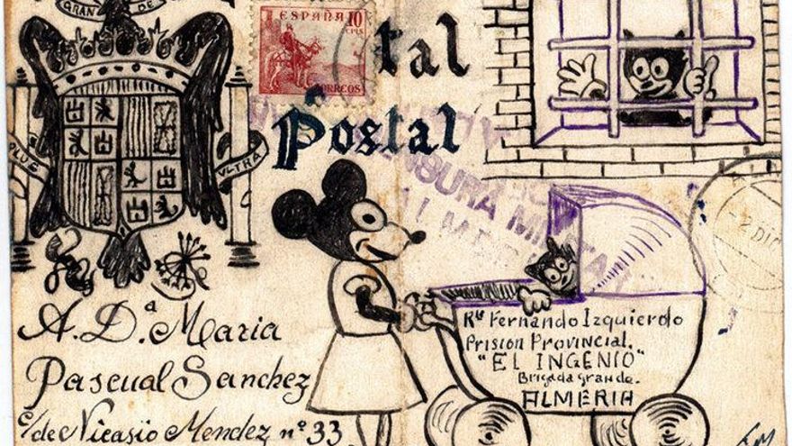 Carta dibujada por un preso desde Almería