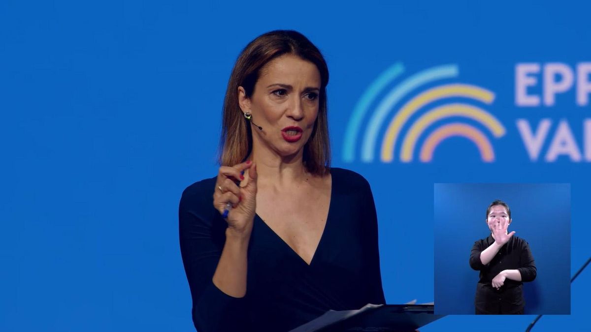 Silvia Jato, durante el Congreso del PPE