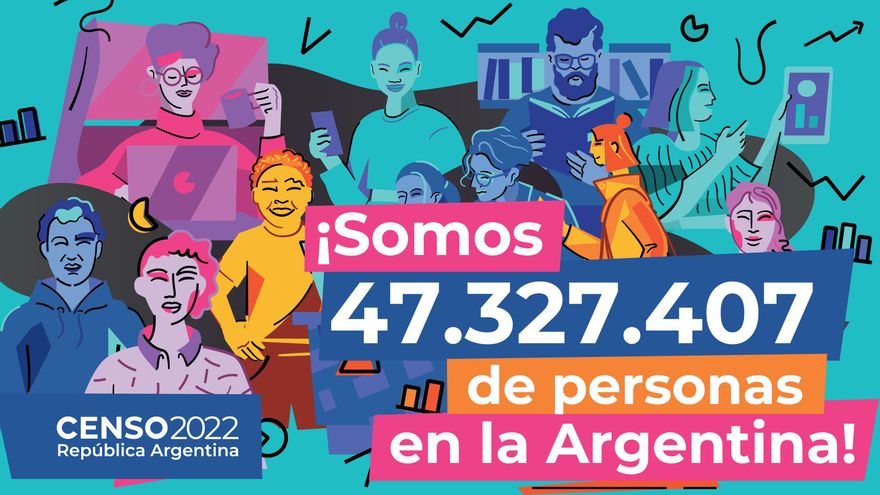 Censo 2022: la población argentina es de 47.327.407 personas, según datos provisorios