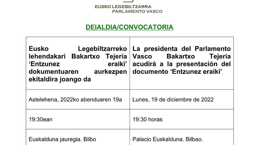 Convocatoria para el acto del PNV
