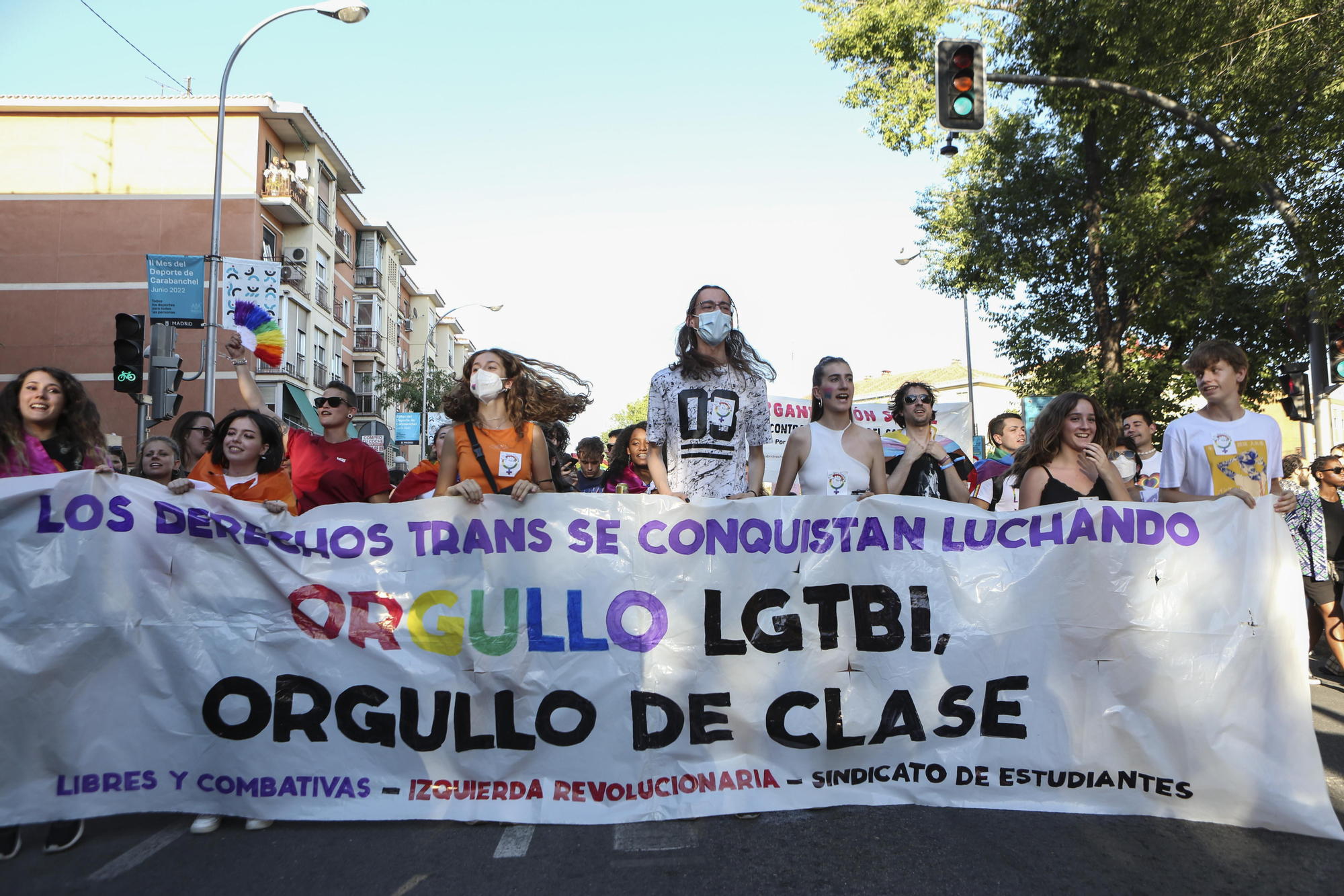 Una de las pancartas de la manifestación: "Orgullo LGTBI, orgullo de clase".