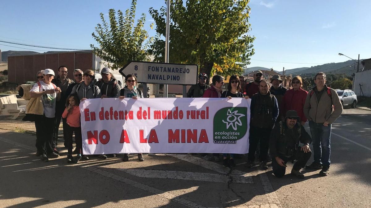Movilización contra la mina, en una imagen de archivo