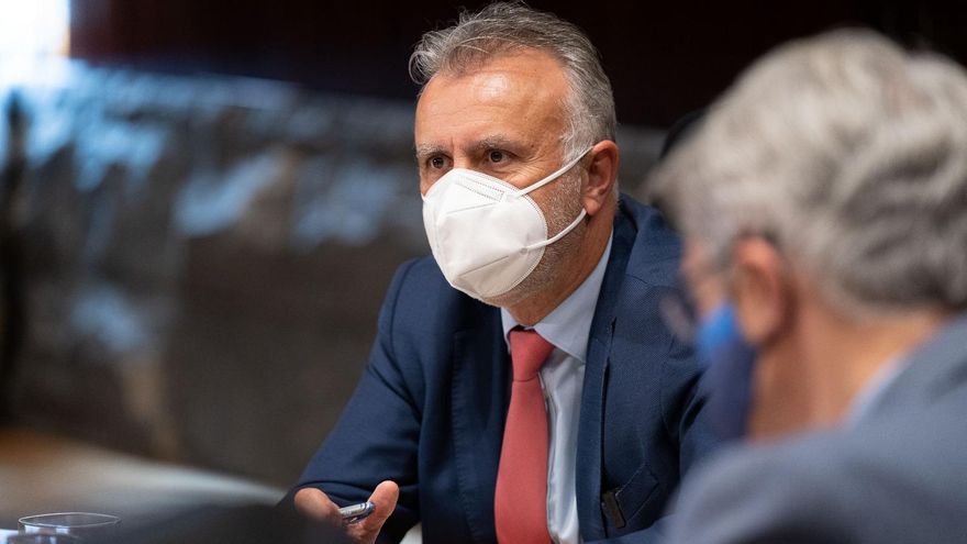 El presidente de Canarias, Ángel Víctor Torres, en el Consejo de Gobierno de este miércoles