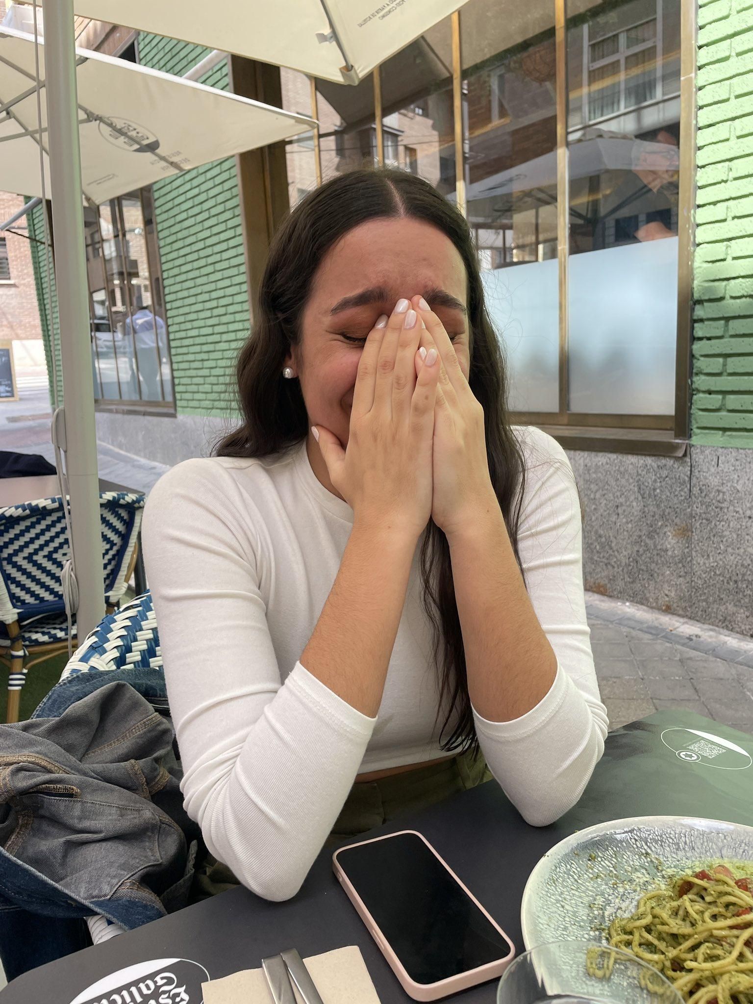 Valeria Castro,  este martes,  al conocer su nominación a los Grammy Latinos 2023.