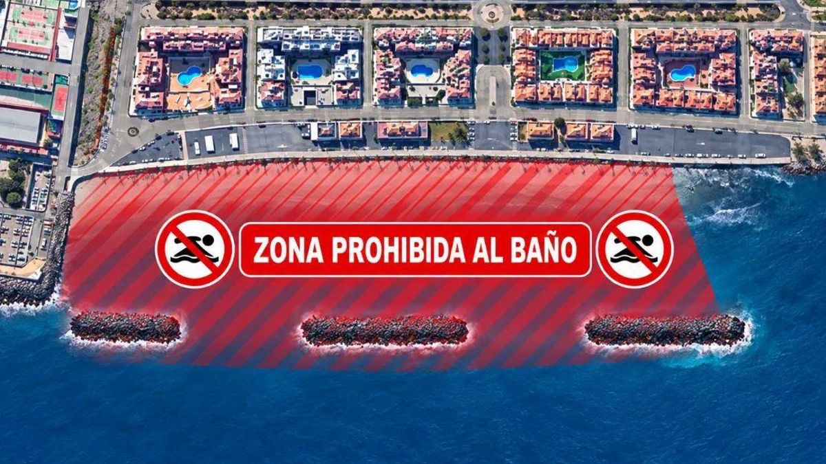 Otra playa de Tenerife, cerrada al baño por contaminación fecal