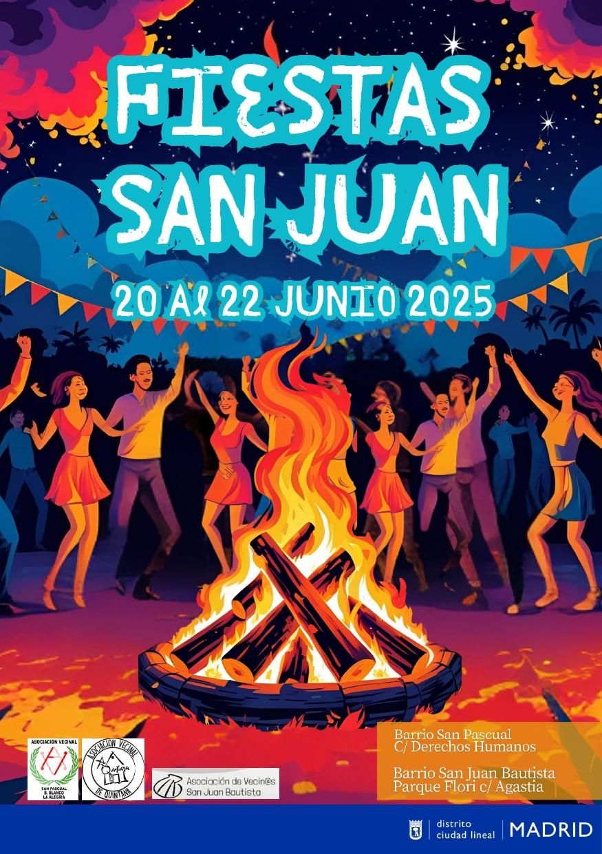 Cartel de las Fiestas de San Juan en Ciudad Lineal 2025