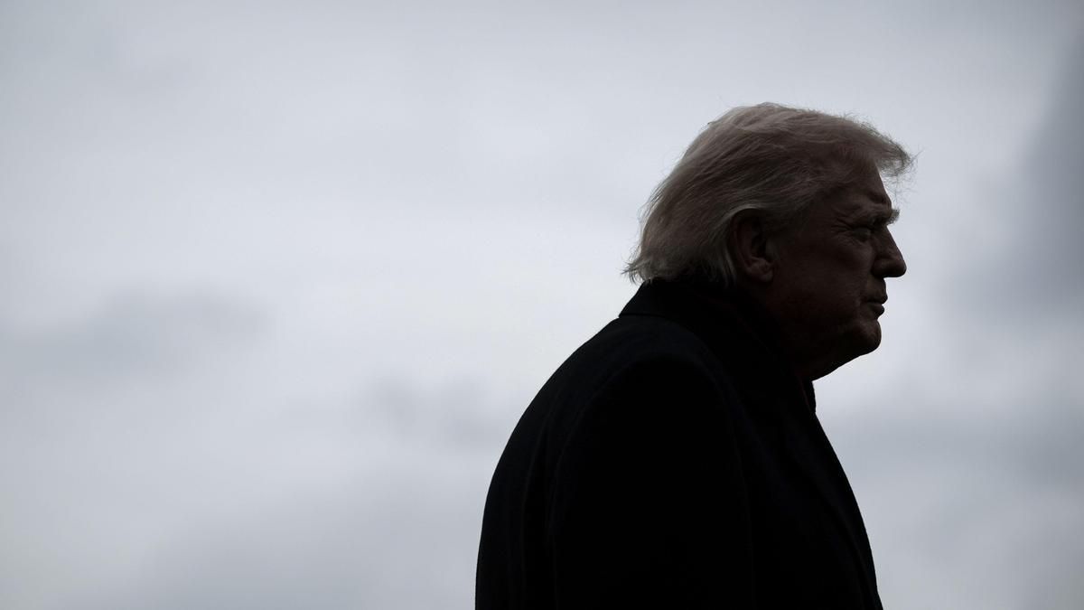 Donald Trump en los jardines de la Casa Blanca.