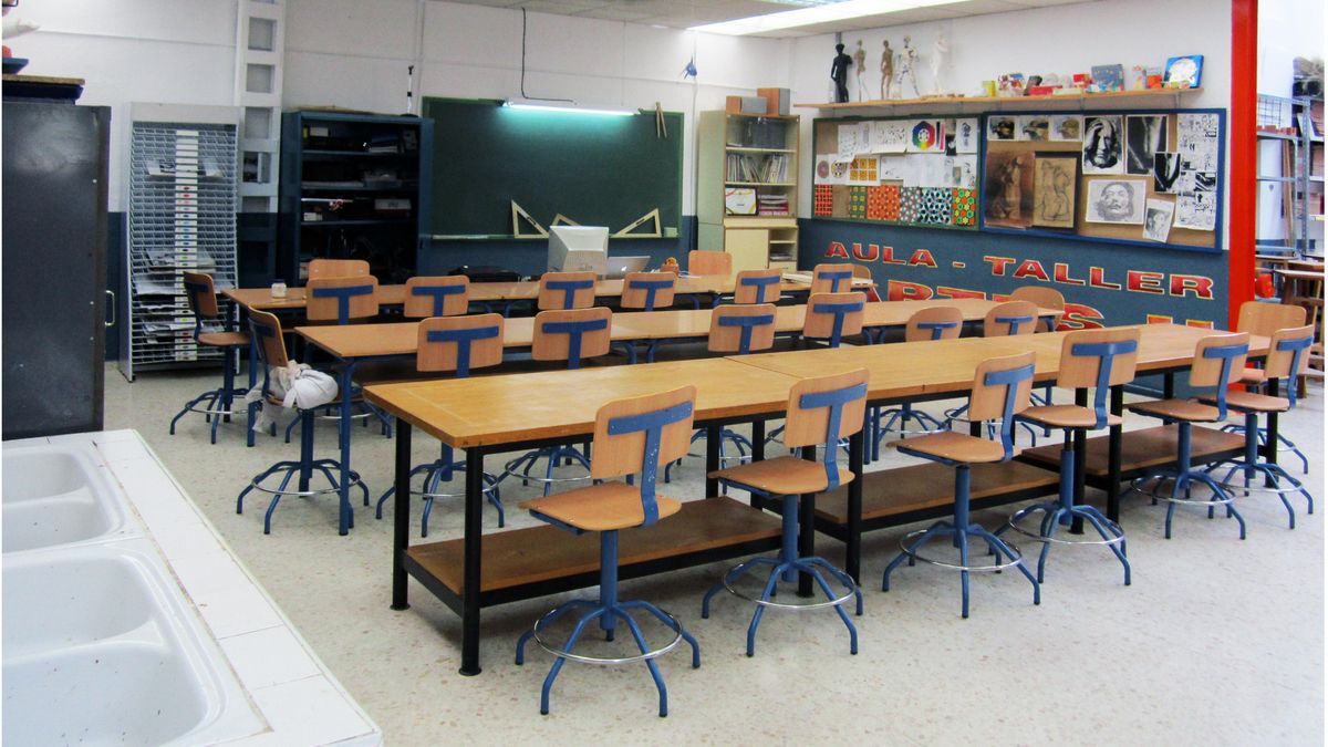Un aula vacía, en una imagen de archivo.