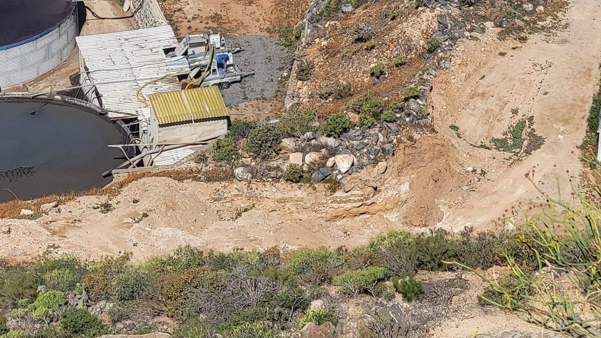 Explotación ganadera junto al yacimiento.