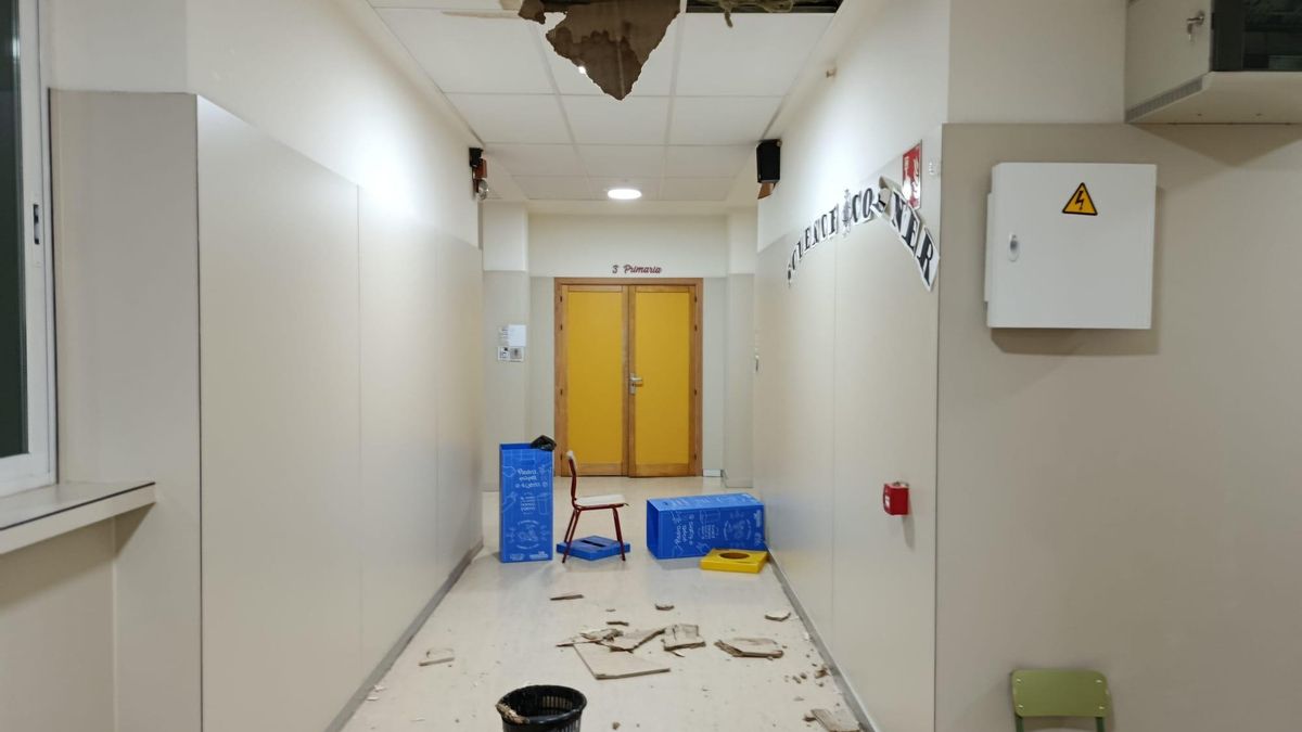 Pesadilla en un colegio público de Pozuelo: caída de techos, goteras y caso omiso del Ayuntamiento desde hace dos años