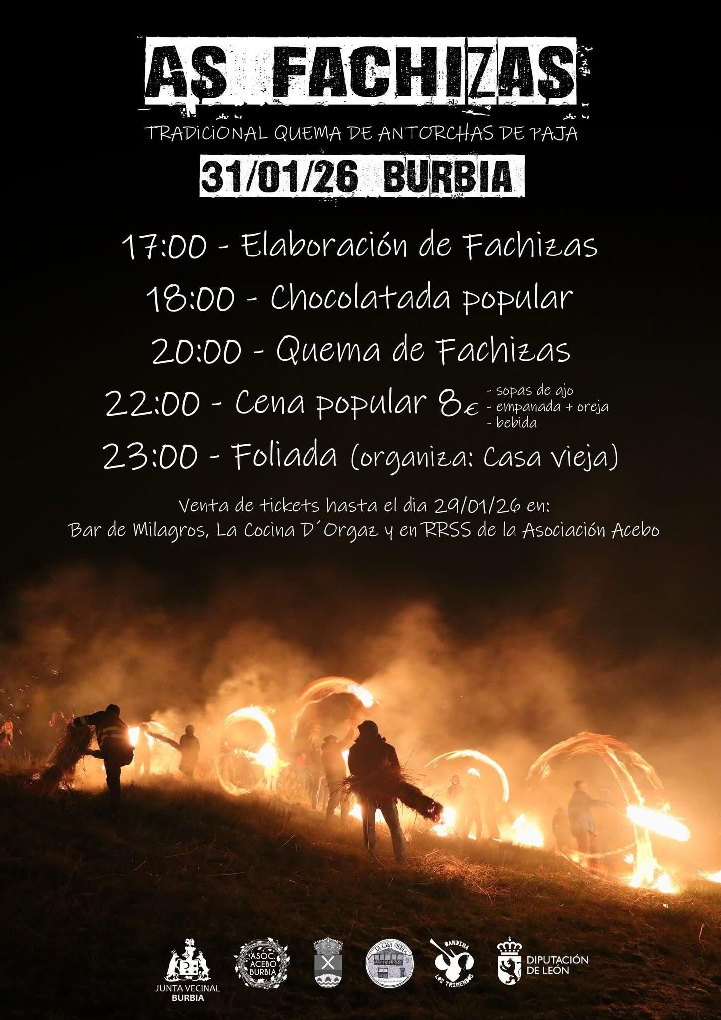 Cartel de As Fachizas 2026 de Burbia.