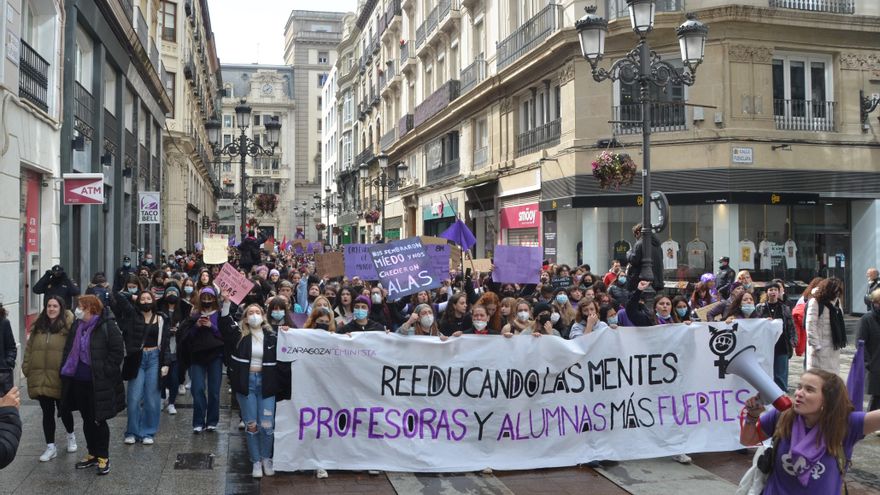 Manifestación estudiantil del 8M en Zaragoza