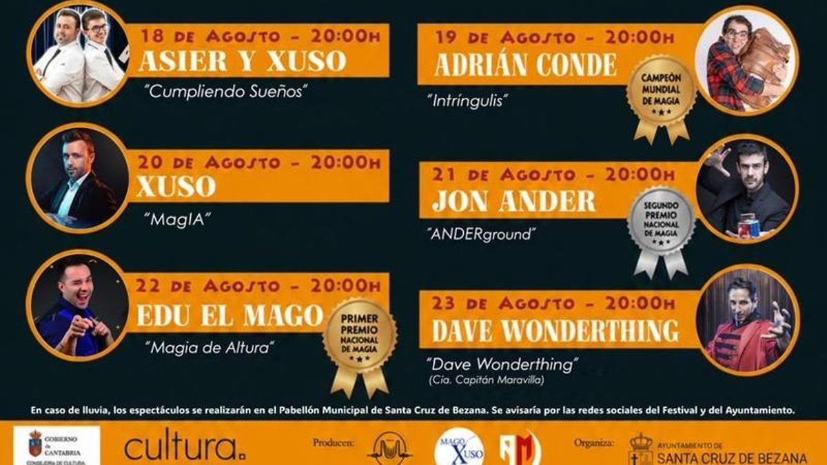 Bezana celebra en agosto el Festival Internacional de Ilusionismo con seis espectáculos gratuitos