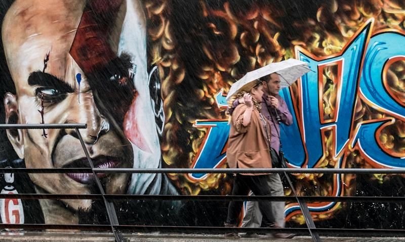 Lluvia en Las Palmas de Gran Canaria. EFE/Ángel Medina G.