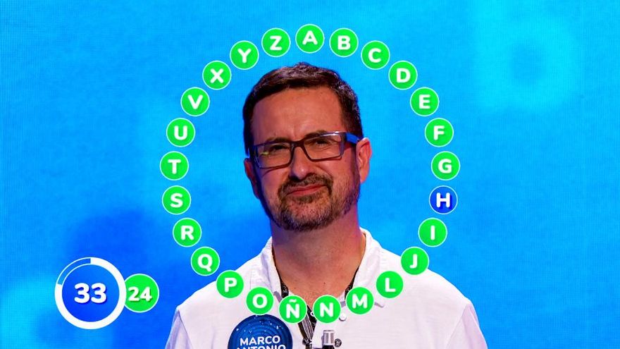 Así se quedó Marco Antonio a tan solo una letra de llevarse el bote de 'Pasapalabra'