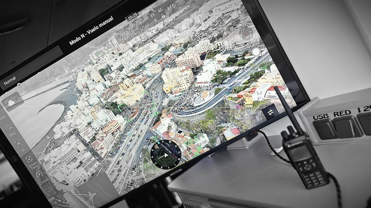 Imagen aérea de Santa Cruz de La Palma.