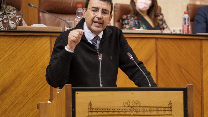 Mario Jiménez, diputado del PSOE-A, interviene durante el debate sobre la proposición de ley de PP, Cs y Vox sobre los indultos de regadíos en Doñana.