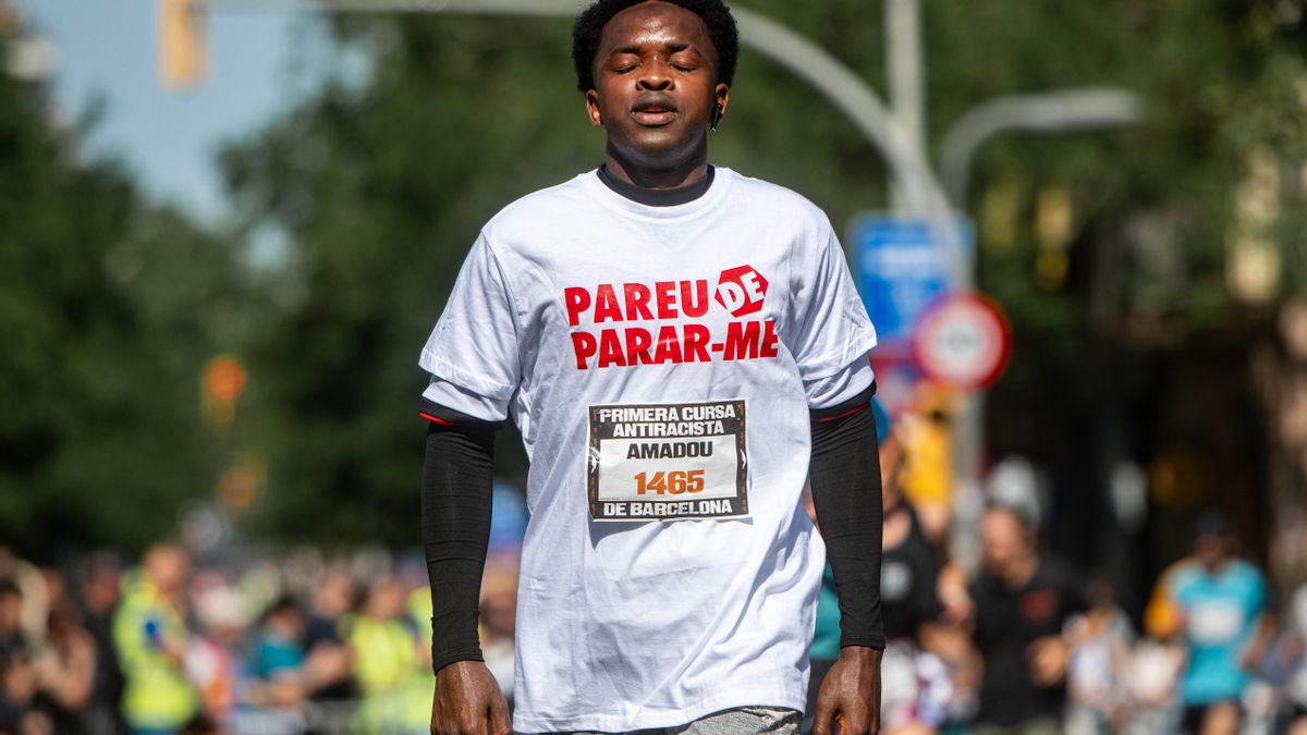 Uno de los participantes en la carrera