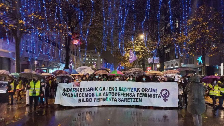 Manifestación del 25N contra la violencia machista en Bilbao