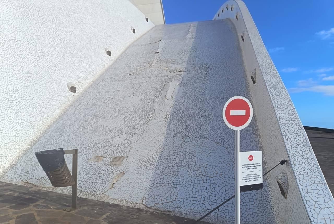 Desperfectos en el Auditorio de Tenerife.