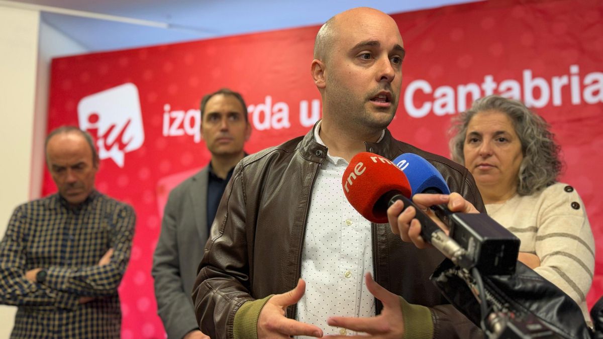 Declaración del actual coordinador de IU en Cantabria y candidato a la reelección, Israel Ruiz Salmón. Archivo.