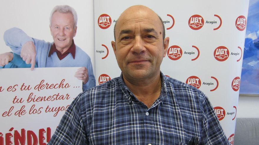 El secretario general de UGT Aragón, Daniel Alastuey