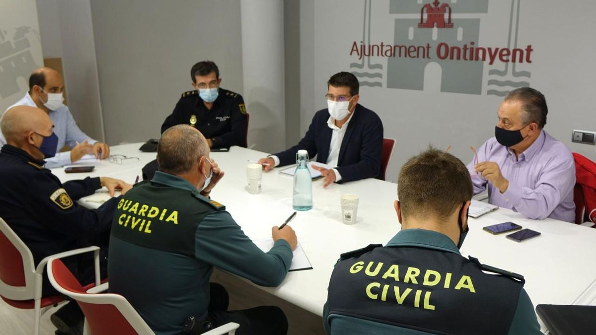 Imatge de la Junta Local de Seguretat celebrada a Ontinyent.
