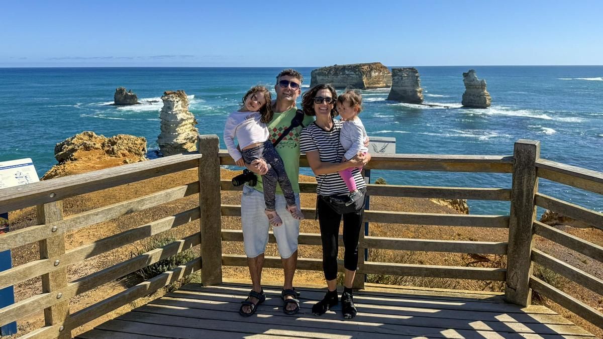 Candela, Jose, Gloria y Lola en Australia.