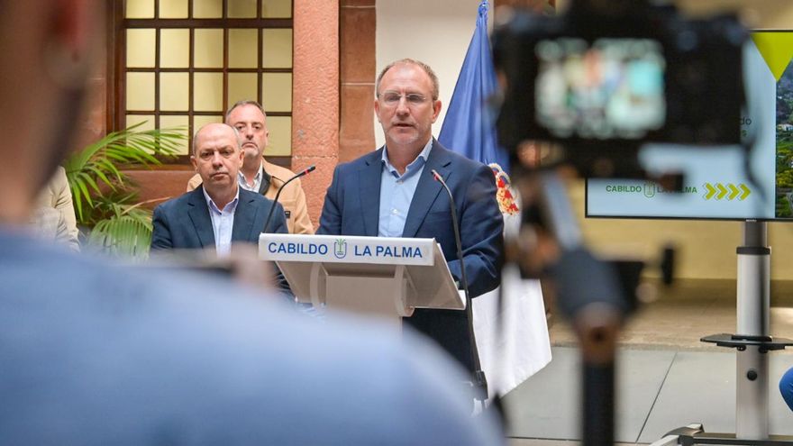 Sergio Rodríguez, presidente del Cabildo de La Palma, este jueves, en la presentación del proyecto de presupuesto de la Corporación insular para 2025.