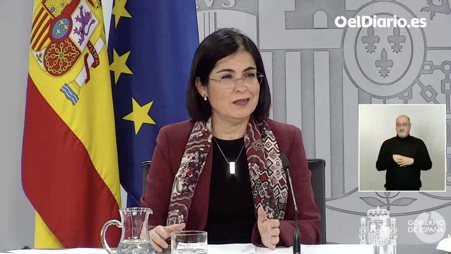 La ministra Darias en rueda de prensa.