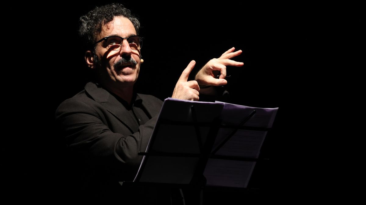 Darío Adanti, durante los 'Chistes contra Franco'
