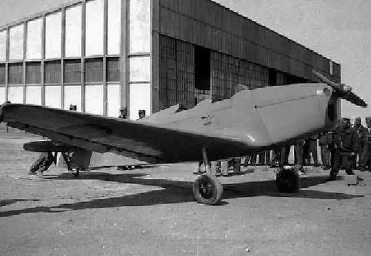 La primera versión 'Gaviota' de la Huarte-Mendicoa HM-1.