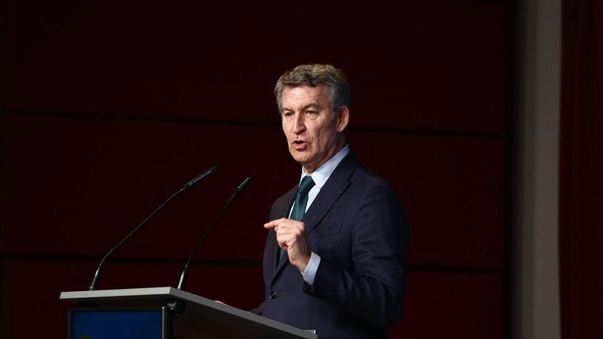 El presidente del Partido Popular, Alberto Núñez Feijóo