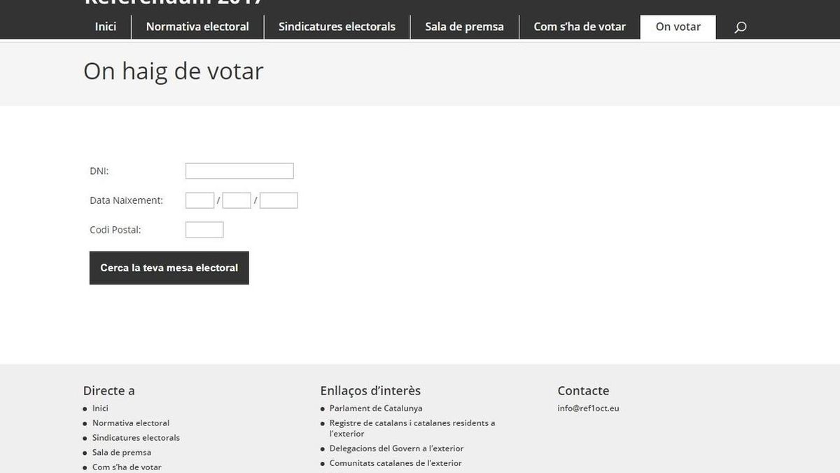 Puigdemont anuncia el link de internet que concreta dónde puede votar cada catalán