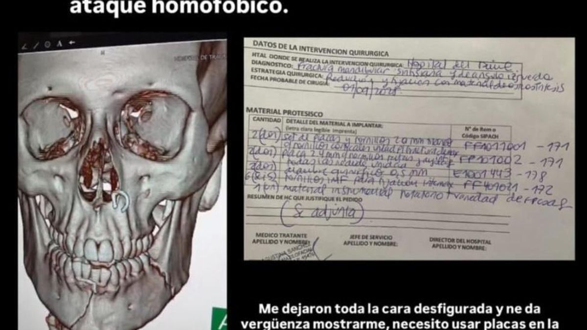 Informe médico tras el ataque contra Juan Sabín