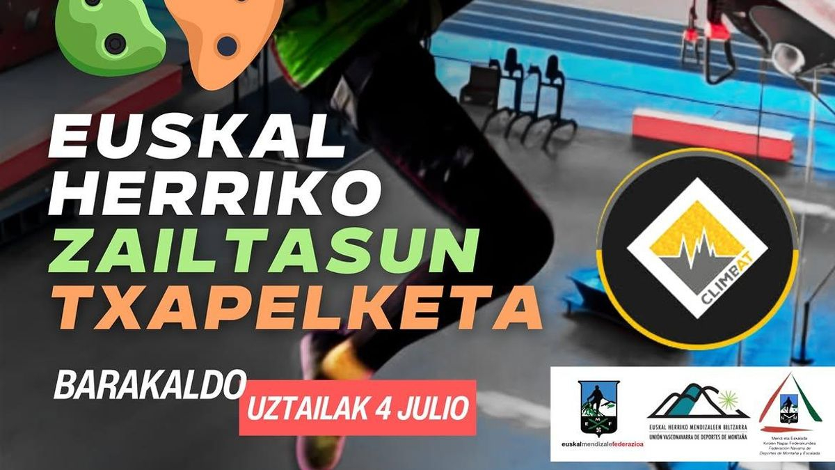 Climbat Barakaldo Megapark volverá a acoger el Campeonato de Euskal Herria de Escalada de Dificultad