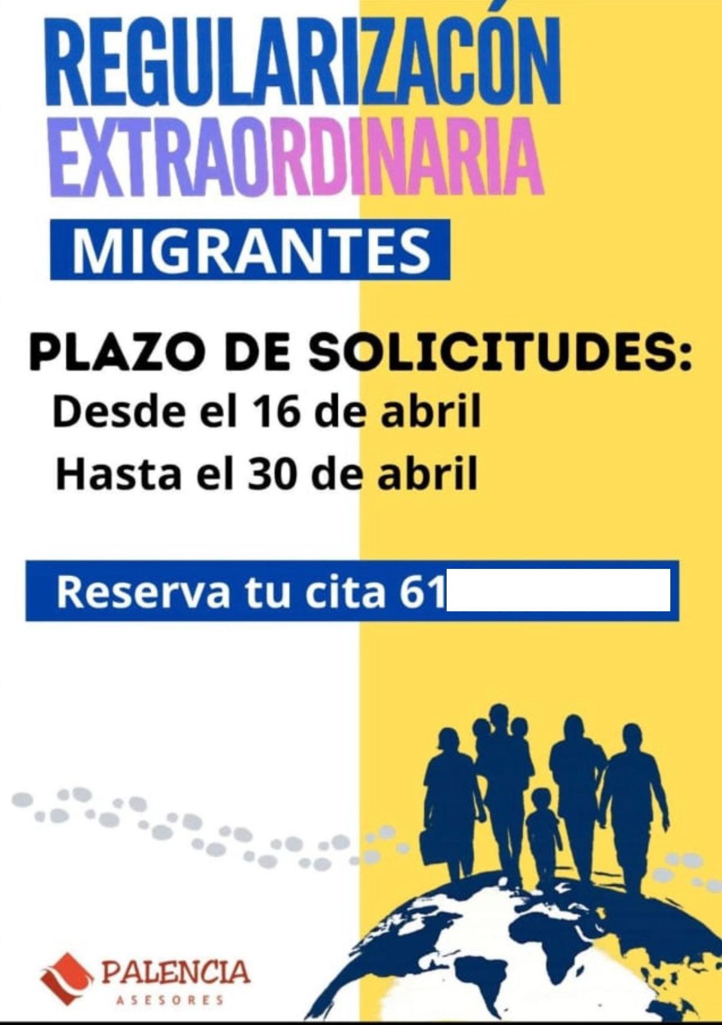 Cartel con el que la asesoría promociona el trámite