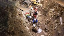 Excavaciones en el yacimiento de Atapuerca, en la provincia de Burgos.
