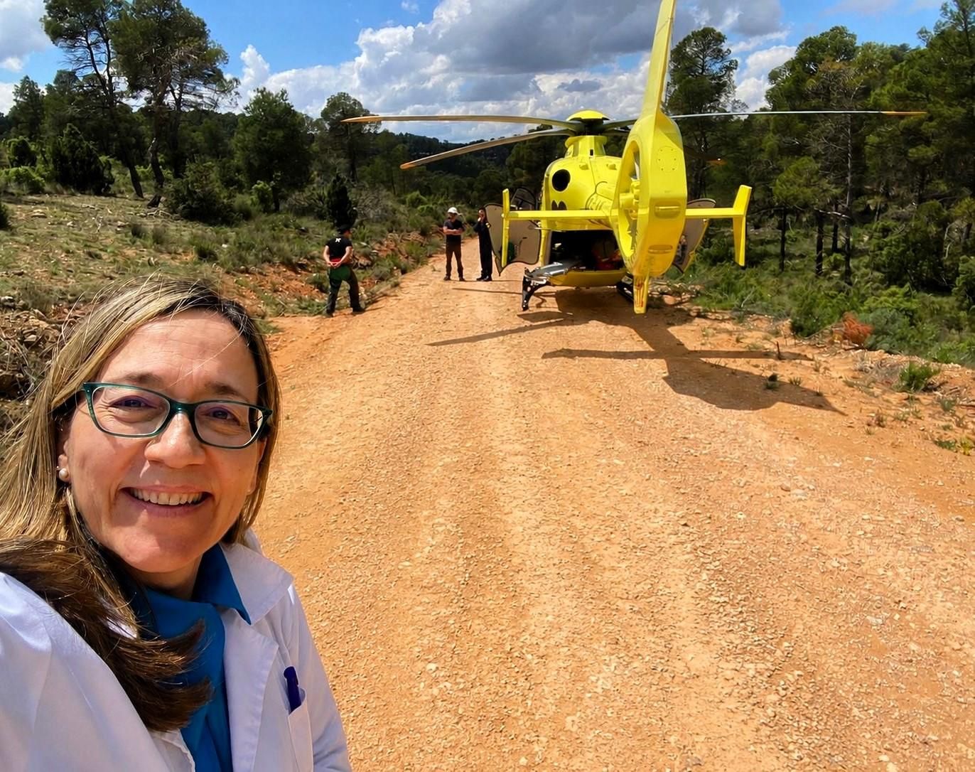 La doctora Pilar Hernández, en una urgencia