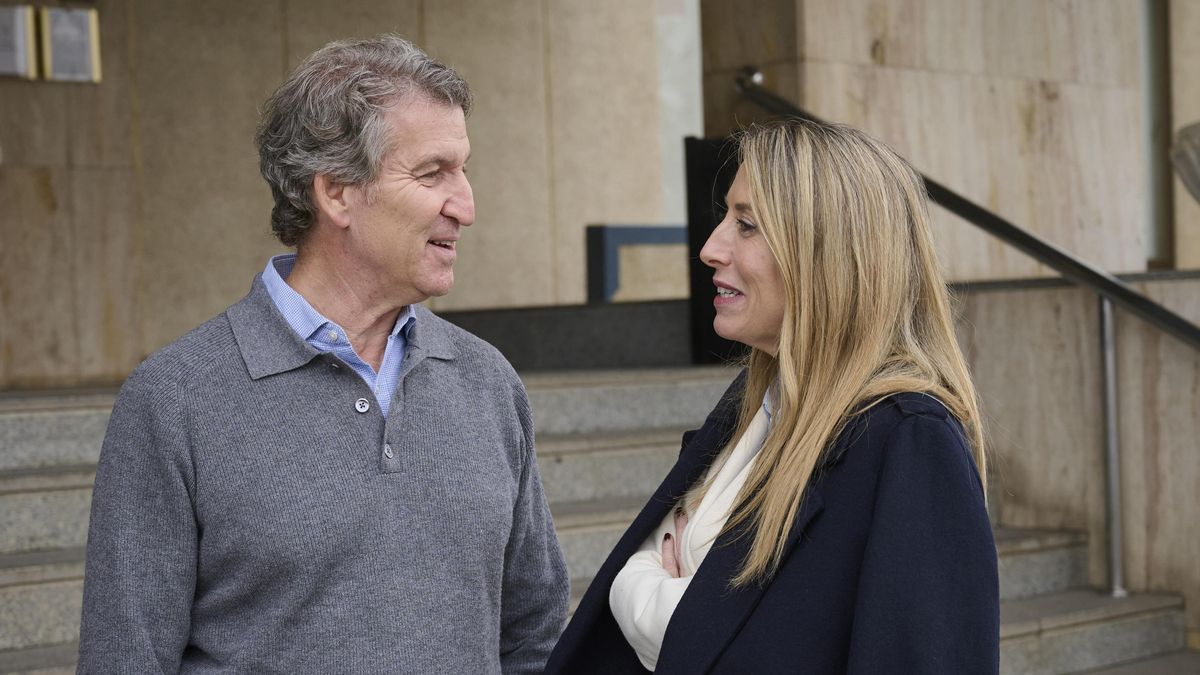Alberto Núñez Feijóo y María Guardiola, en Don Benito el 4 de diciembre.