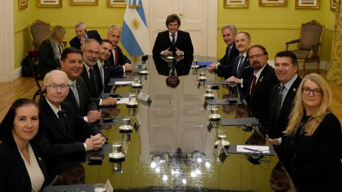 Javier Milei junto a congresistas estadounidenses del Partido Republicano.