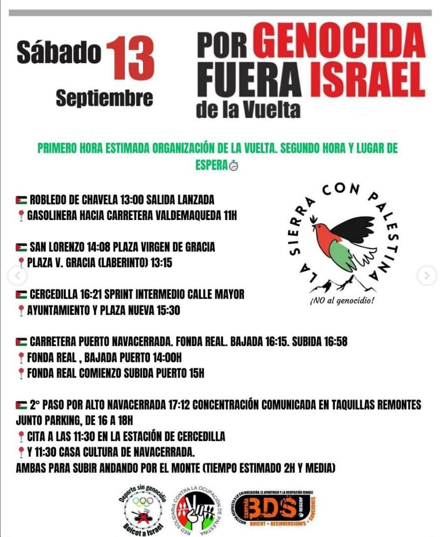 Protestas convocadas para el sábado 13 de septiembre en Madrid